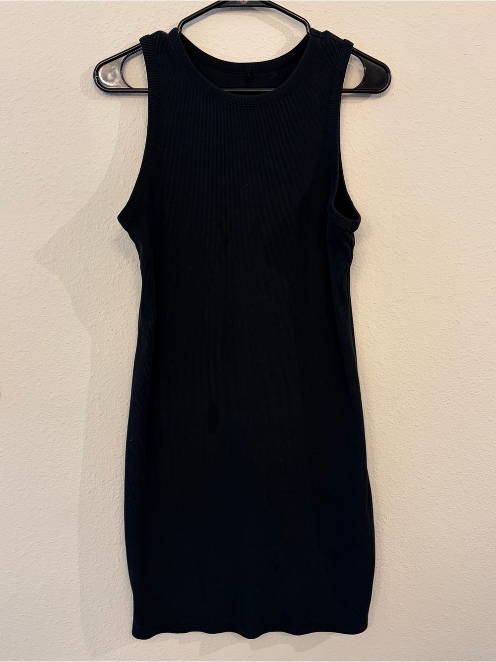 a new day Black Ribbed Tank Mini Dress